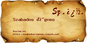 Szabados Ágnes névjegykártya